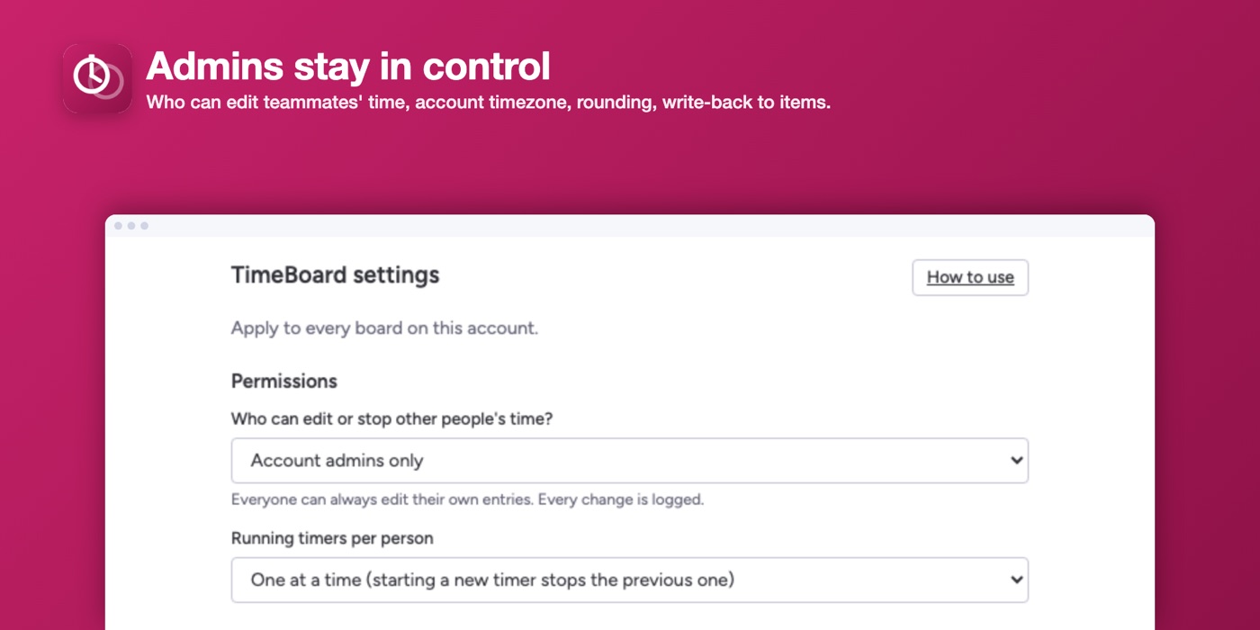 Admin settings